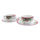Longwy "Montmorency" earthenware breakfast duo