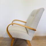 Fully Restored Mid-Century Armchair by Jaroslav Smidek for Ton, Czechoslova