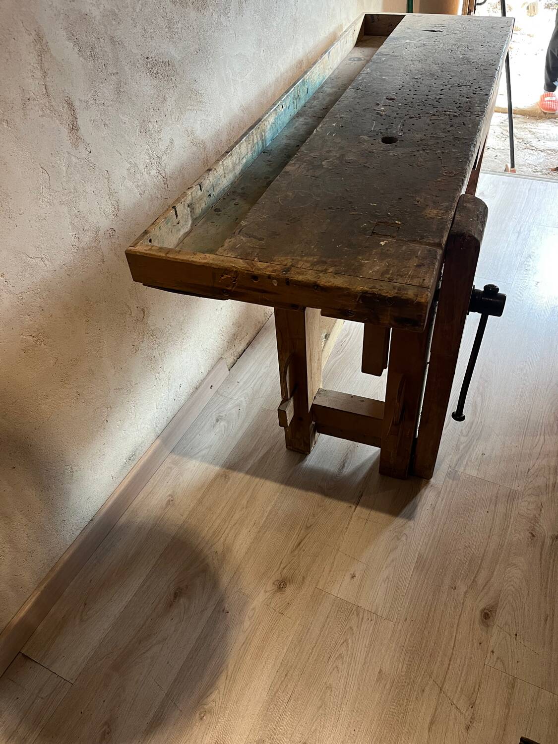 Old wooden workbench