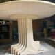 Table Carlo Scarpa in travertine