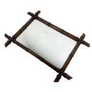 Vintage Faux Bamboo Mirror