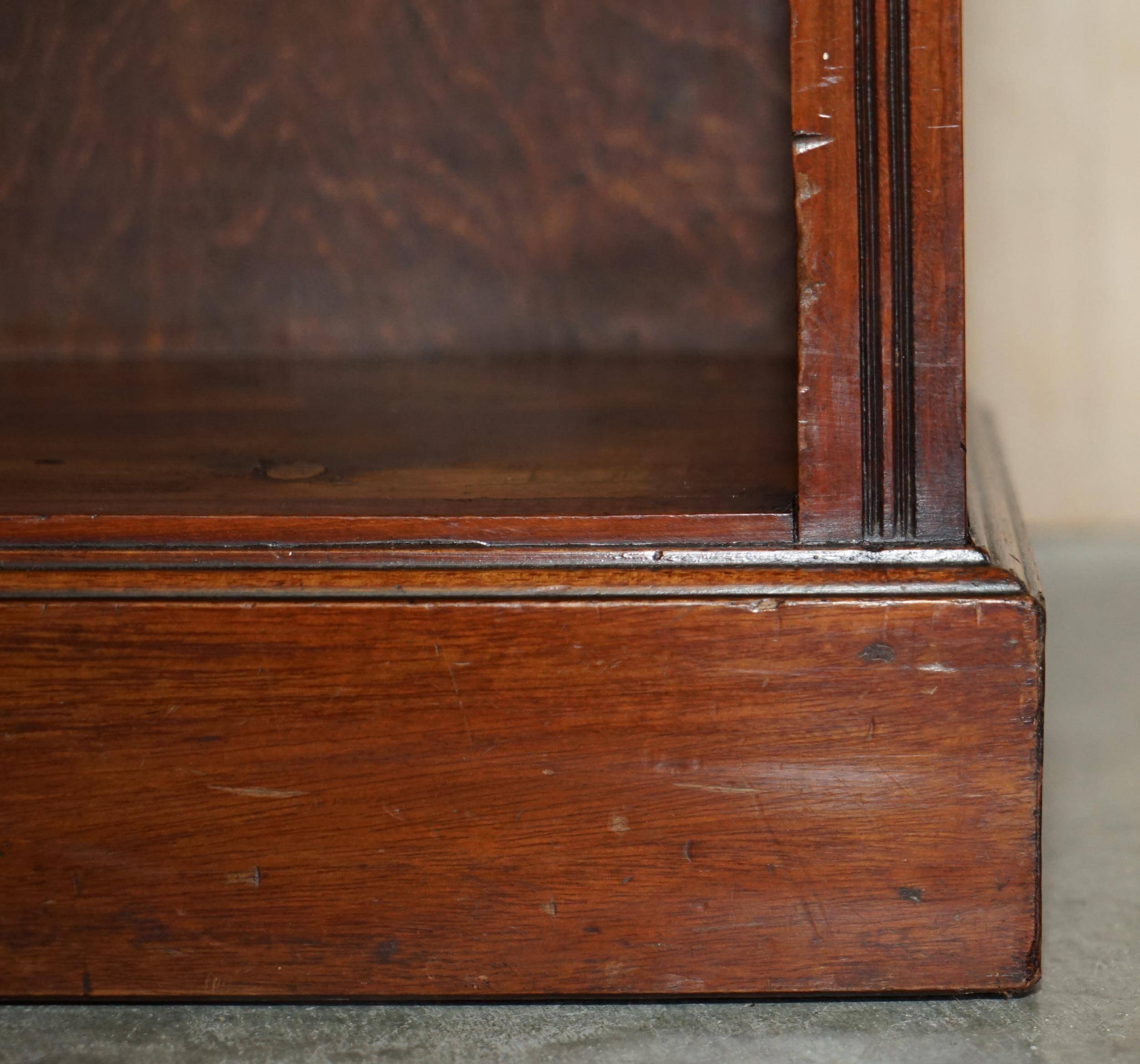 Pair of Regency Period Miniature Bookcases in Hardwood, Brass and Marble