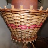 Rattan and wicker plant holders