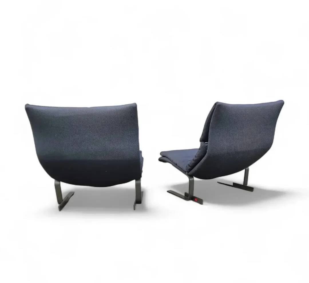 Chaises longues Onda Wave en design italien vintage par Giovanni Offredi / Saporiti des années 1980