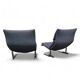 Chaises longues Onda Wave en design italien vintage par Giovanni Offredi / Saporiti des années 1980
