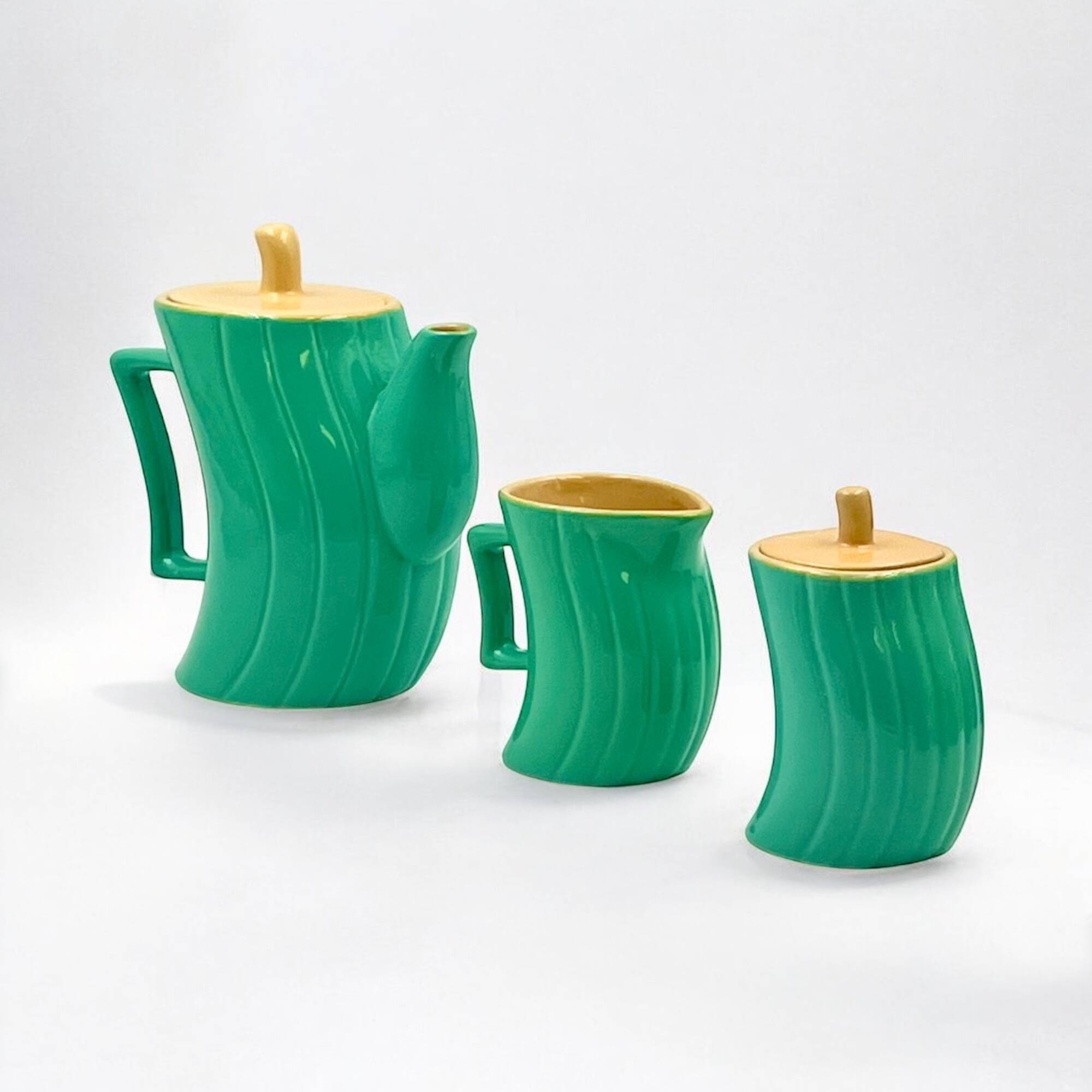 1980s Memphis Naj Oleari Coffee / Tea Set – Iosa Ghini Design Unused in Box