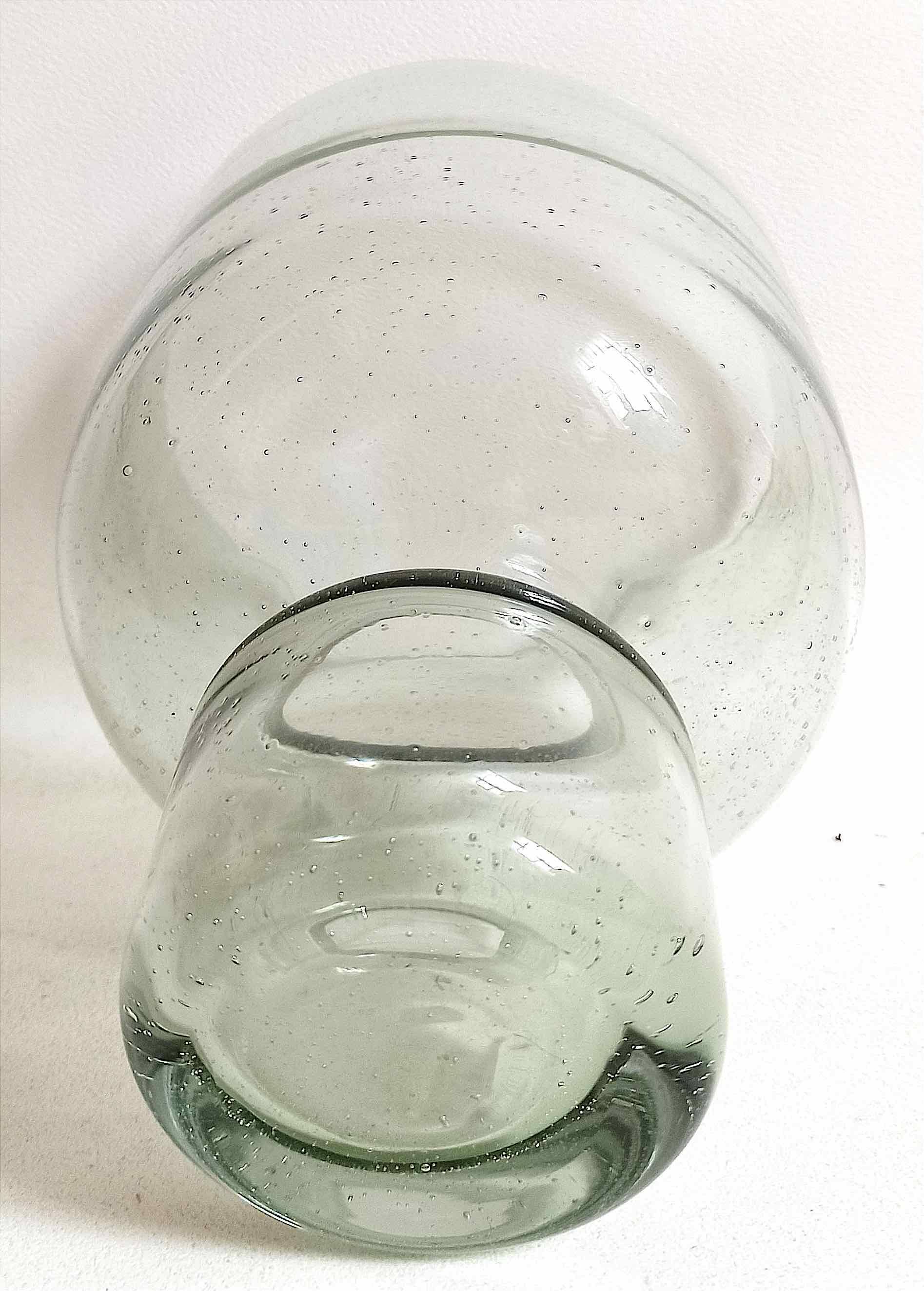 Bubble glass cup from the 70s, height 23 cm