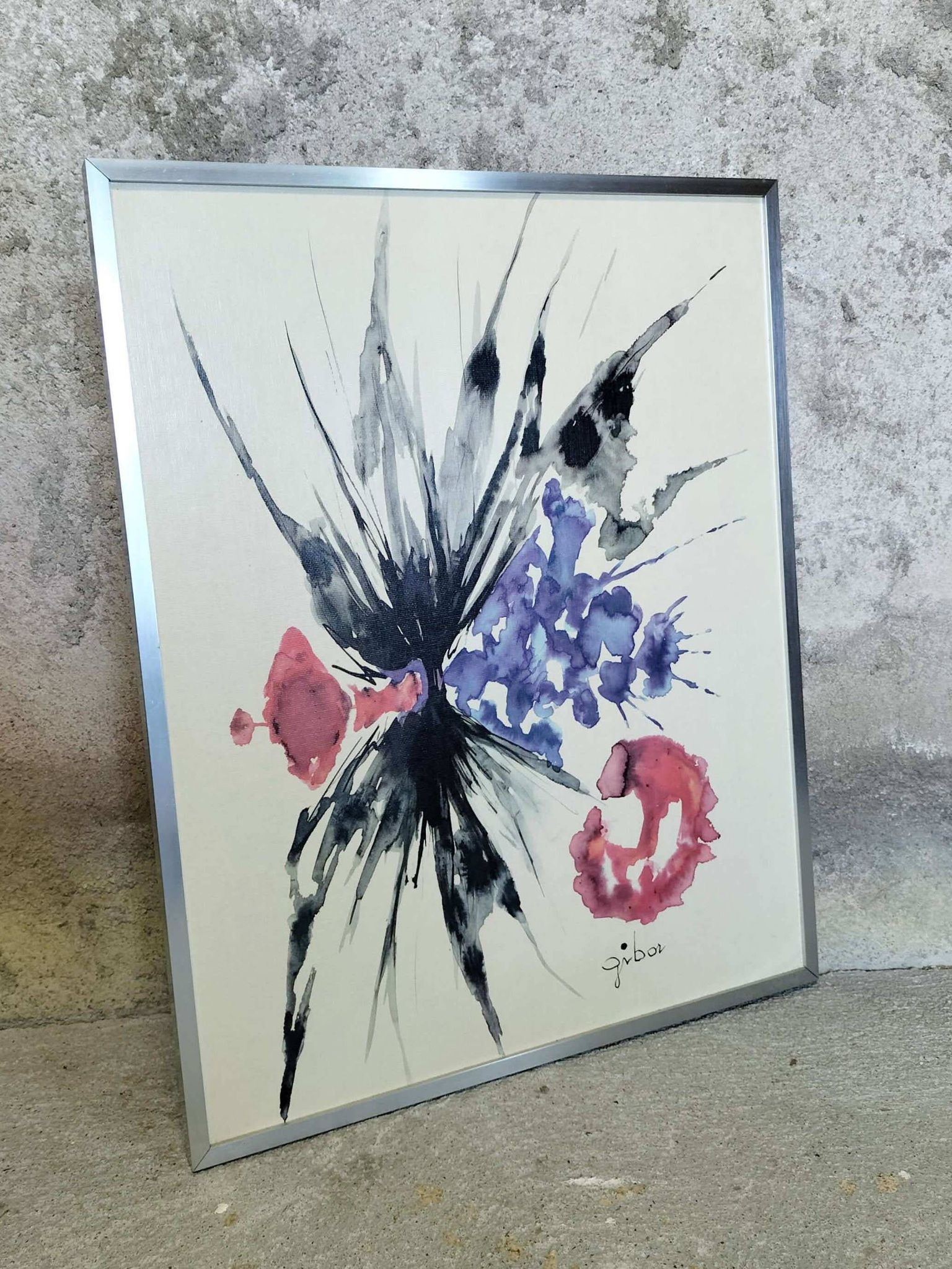 Print, watercolor on Gibor paper