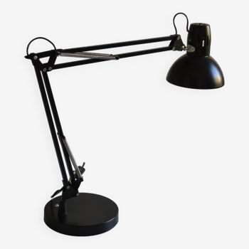 Lampe d'architecte articulée avec support vintage années 90 métal noir