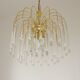 Paolo Venini-style pendant lamp – brass-plated,