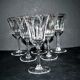 Set of 6 flared crystal wine glasses in Concorde Cerdagne style H15.2.