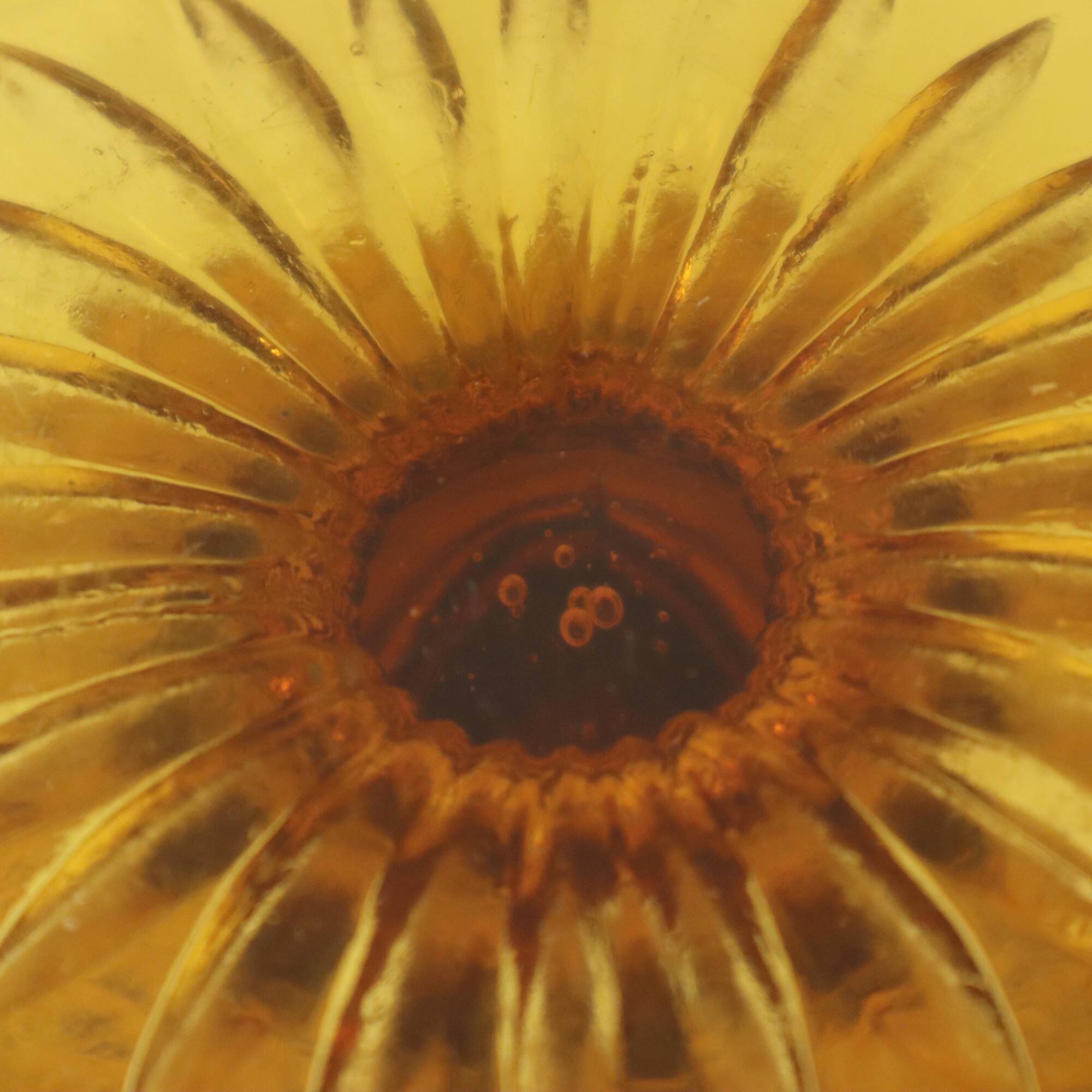 Art Deco Amber Cake Stand Depression Glass 31cm