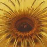 Art Deco Amber Cake Stand Depression Glass 31cm