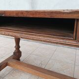 20th century walnut farmhouse table