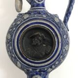 PITCHER Ewer in Stoneware from WESTERLAND, Germany, medallions and sculptures