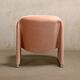 Giancarlo Piretti Alky Lounge Chair in Pink Velvet (Rose Dust) Fabric for Anonima Castelli