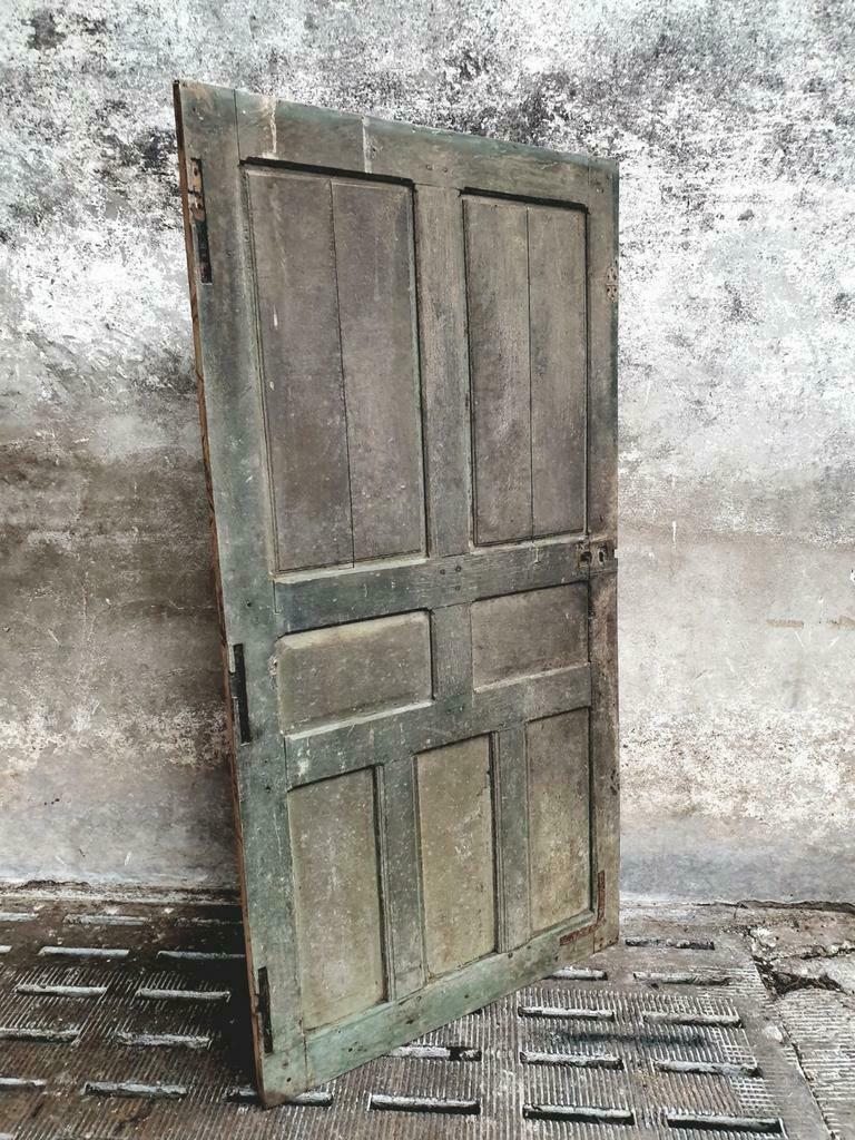 Antique oak sliding door loft door