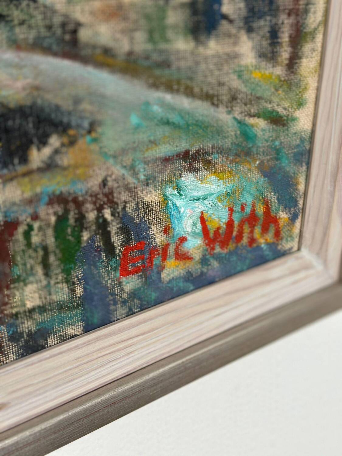 Swedish Oil on Canvas – “Port of Gothenburg” by Eric With