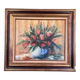 Oil on canvas representing a bouquet