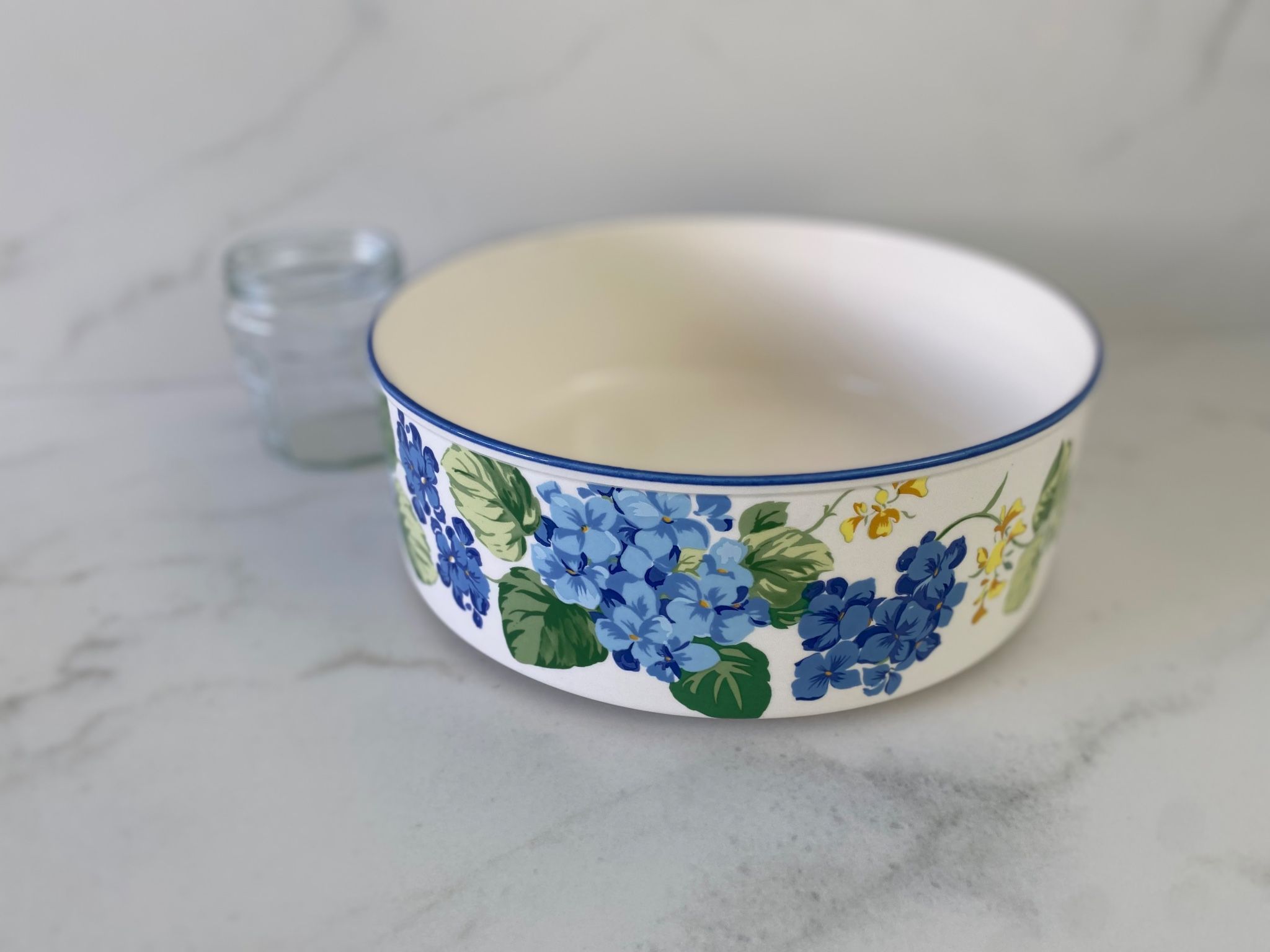 "Hortensia" table service from Luneville, earthenware, 80 pieces