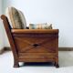 Solid wood and fabric armchair Jacques Leleu collection