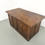 Solid oak trade counter, six drawers, France, circa 1920.