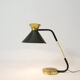 Lampe de bureau diabolo noire et or, Jumo, 1950/1960
