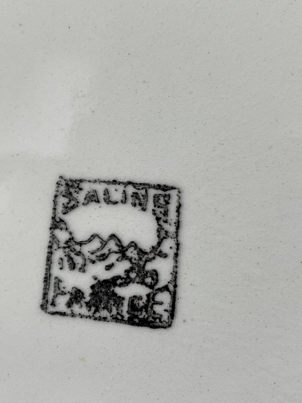 Set of 2 flat plates Salins yellow tiles diameter 24.3 cm