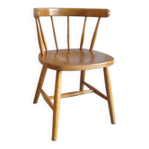 Chaise à barreaux style scandinave en bois massif - mid.XXeme