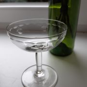 Lot of 6 mismatched crystal champagne glasses early 20th century