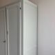 Art Deco wardrobe with shelves and drawers, renovated wood.