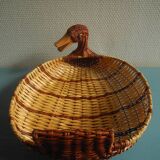 vintage wicker duck basket rattan basket