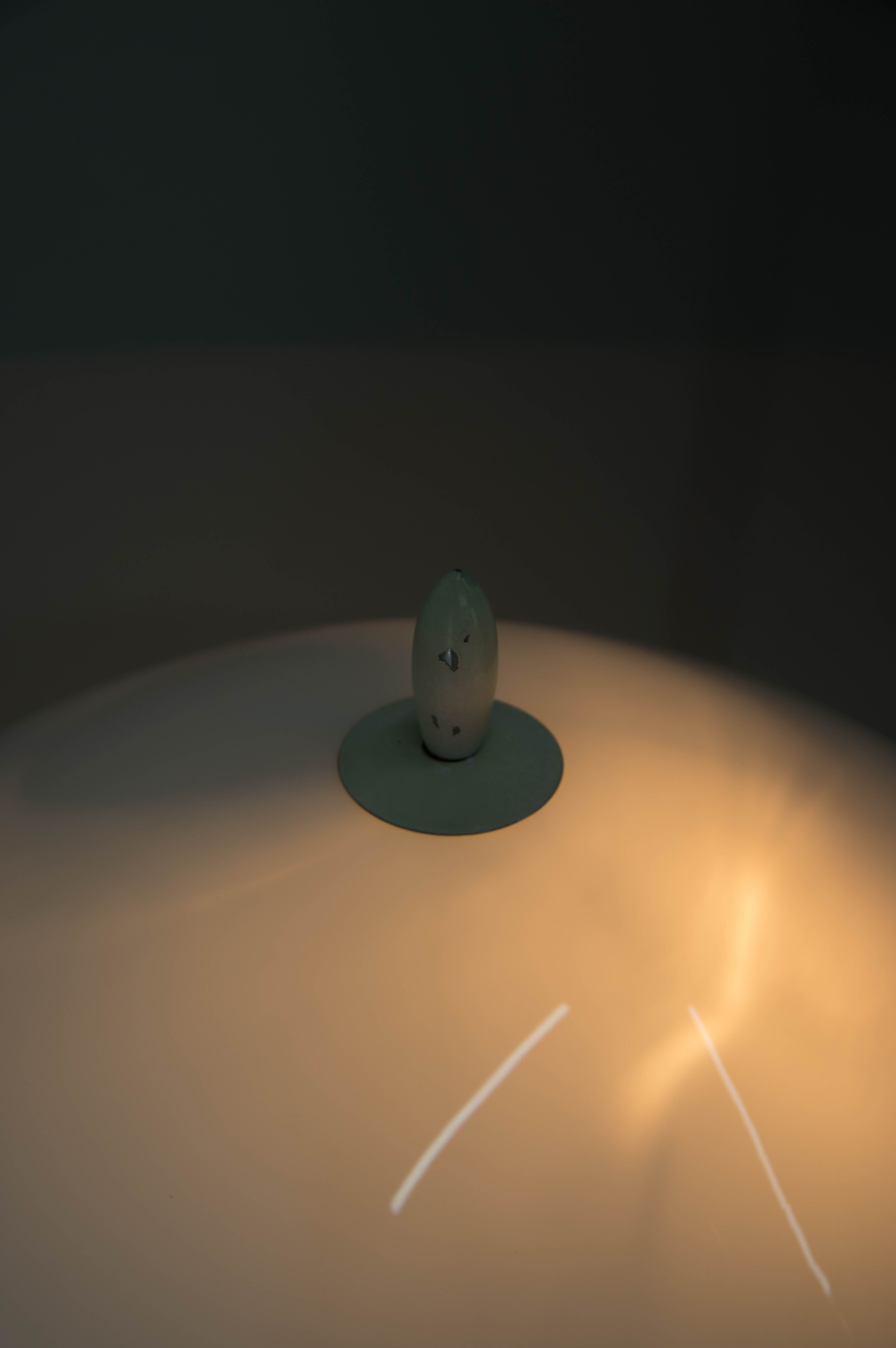 White mid-century table lamp, 1950s