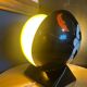 Glazed Earthenware Ball Lamp - Longwy Enamels - "Pierrot at the" Decor