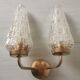 Vintage glass and brass applique