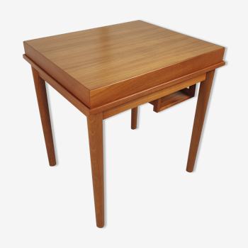 Scandinavian teak game table, 60s and 70s