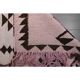 1970s vintage Turkish Oushak handmade wool cotton pink runner rug 98x317