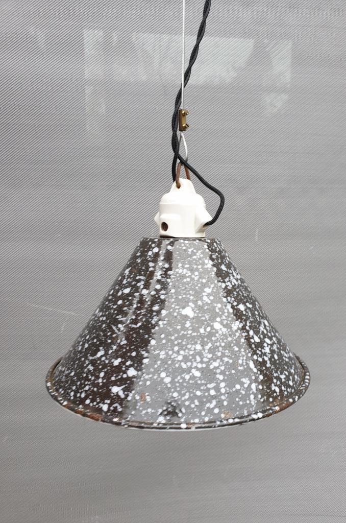 Speckled enamel conical hanging