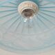 Vintage frosted blue glass pendant light