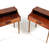 Pair of vintage Danish modern teak bedside tables