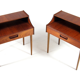 Paire de tables de chevet en teck moderne danois vintage