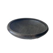 Set of "Kânâh" smoked terracotta dishes with ribbed interior | Ø 17-25-32-40 cm