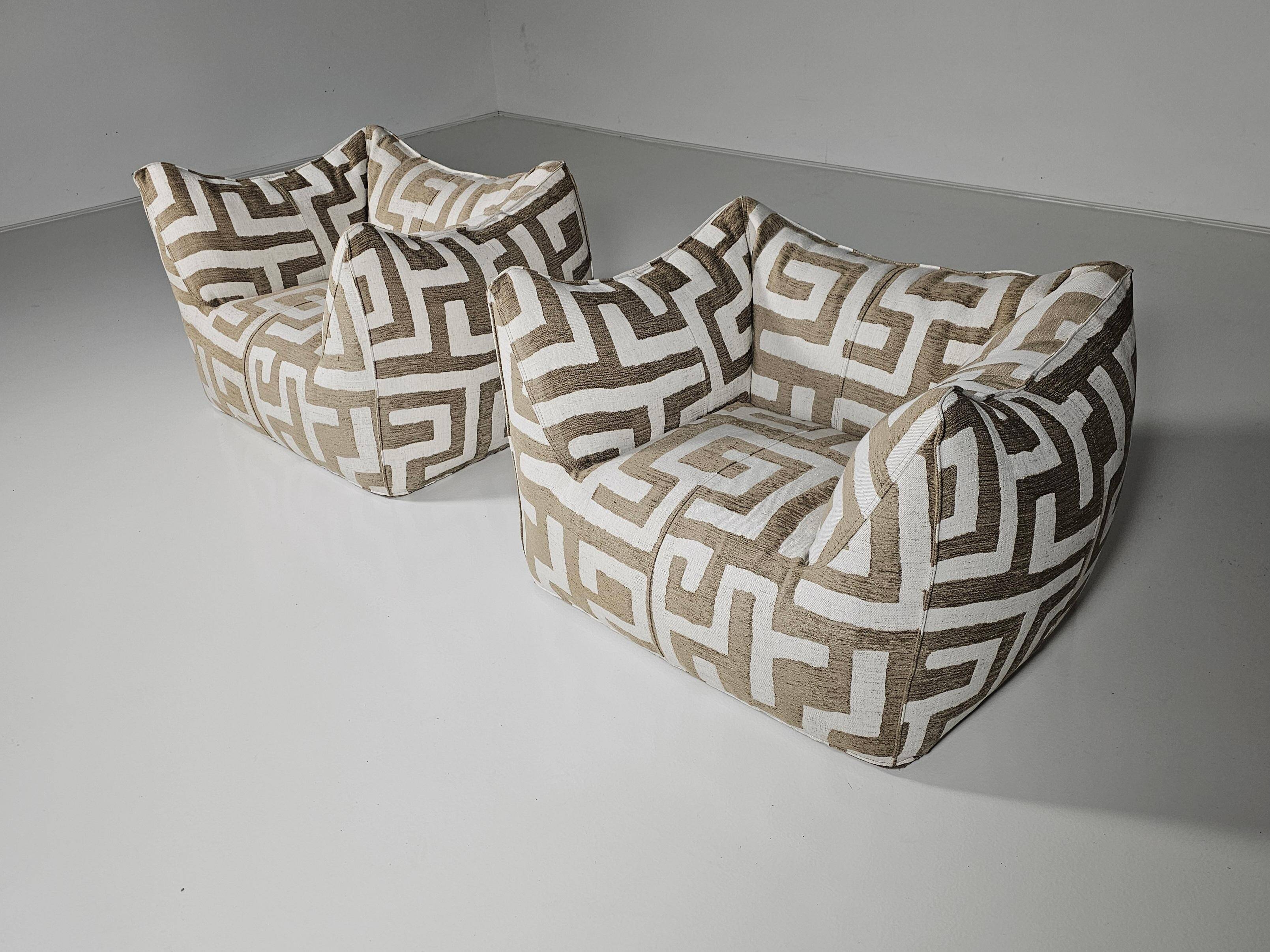 Lounge chairs Le Bambole by Mario Bellini for C&B Italia, 1970