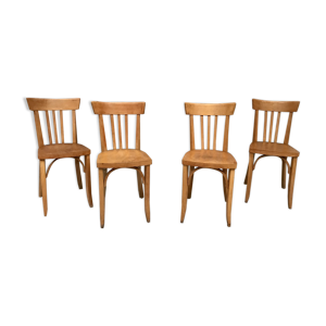 Série 4 chaises en bois