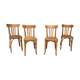 Série 4 chaises en bois  1950