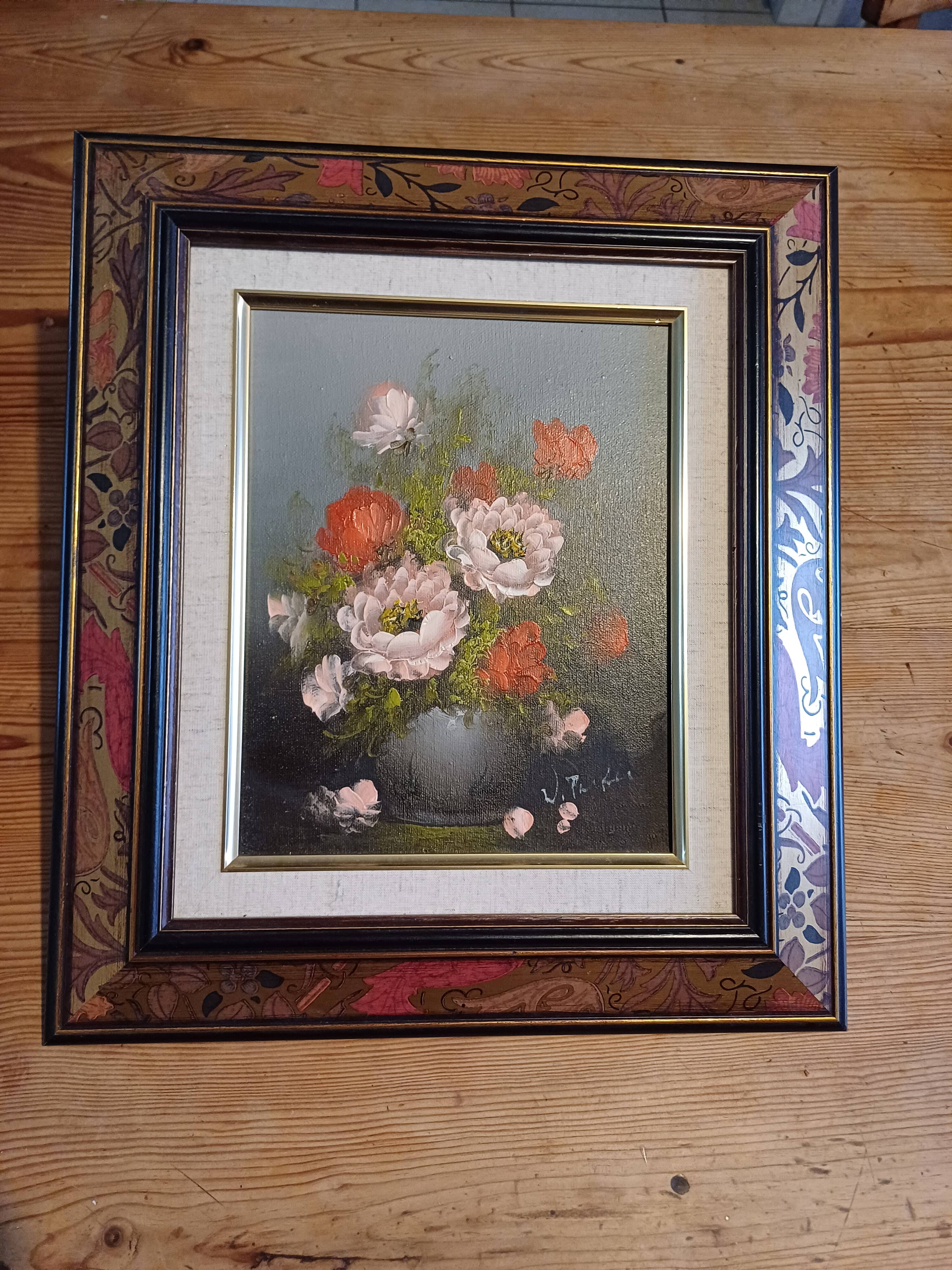 Oil Painting on Canvas Reproduction "Flowers"