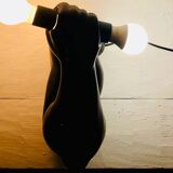 Vintage ceramic dumbbell lamp by JC Peiré