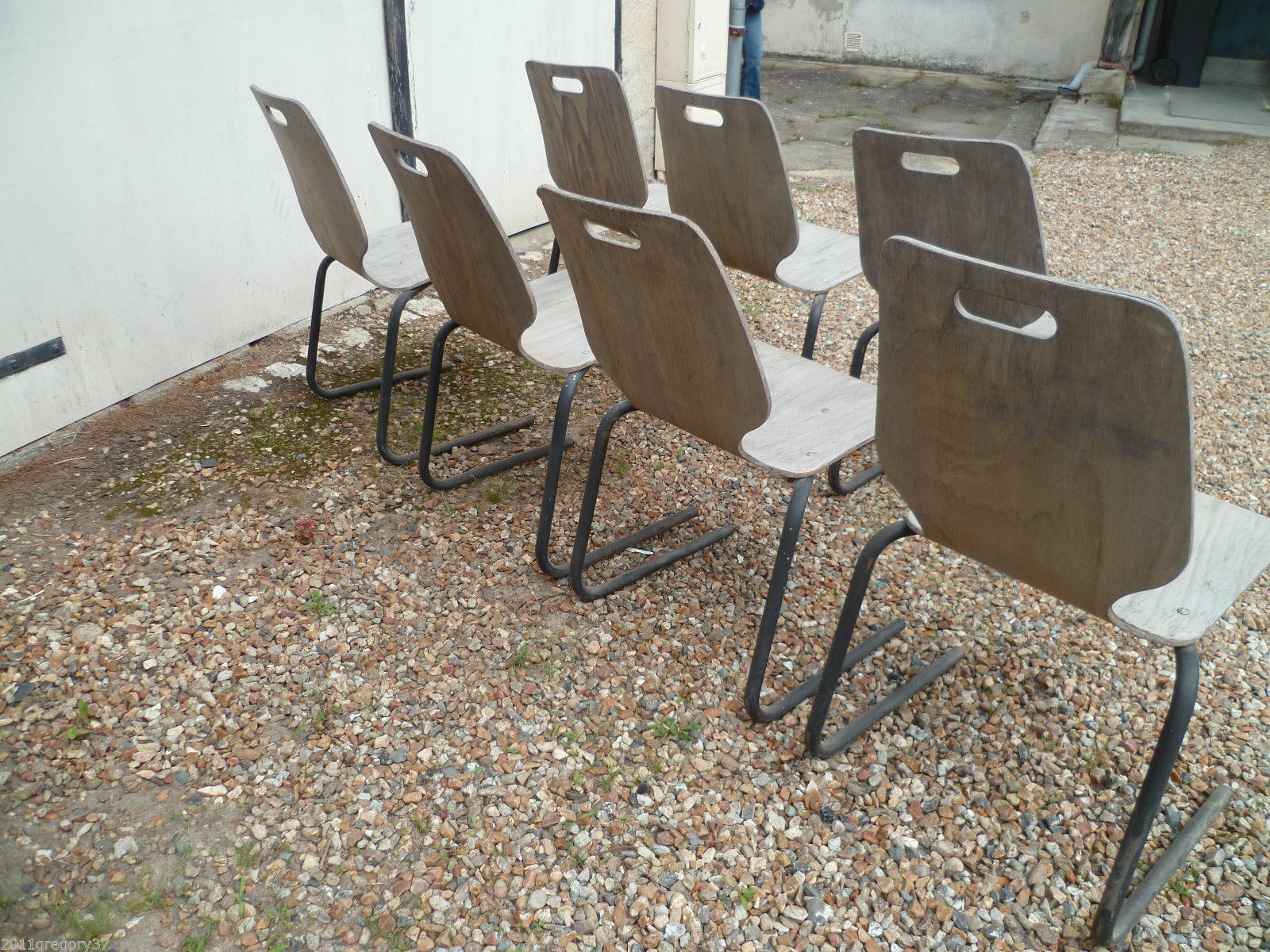 Lot de 7 chaises années 80