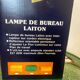 Lampe de bureau en laiton