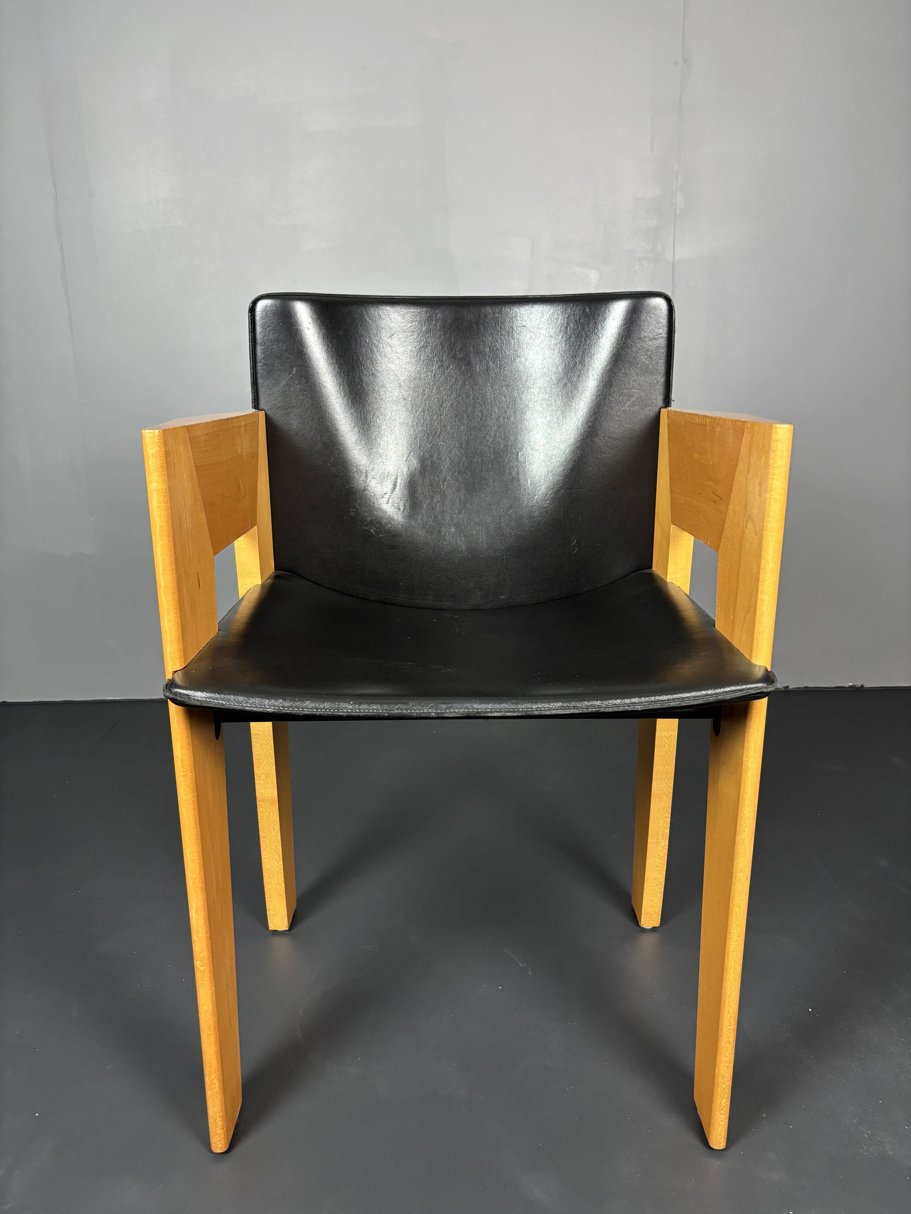 set 6 Modernist dining chairs by Arnold Merckx for Arco, Dutch design 1980s
